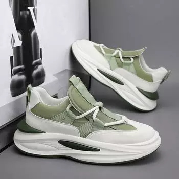 Fashion Latest release of classic men s shoes fashionable casual shoes anti slip and wear-resistant morning running sports shoes 39 зелёный