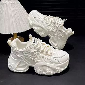 Fashion Latest Women s Mesh Breathable Lightweight Casual Shoes 2024 Spring and Autumn Campus Style Running Sports Shoes women sneakers 35 серый