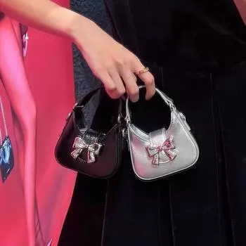 Модные кожаные сумки кроссбоди Роскошные женские сумки на плечо с бантом для помады, наушников, мини-цепочки, женские сумочки Новые