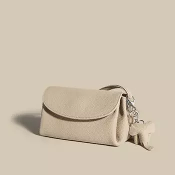 Fashion Leather Crossbody Small Bag Versatile One-shoulder Women s Bag Niche Design Small Elephant Button Mobile Phone Bag