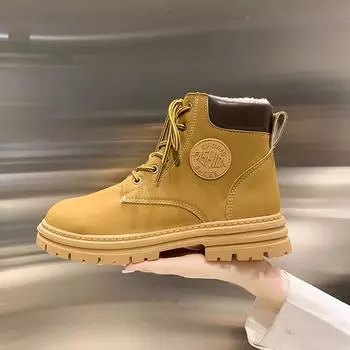 Модные кожаные ботильоны на платформе для женщин, осень-зима, мягкая подошва, женская обувь, дизайнерские увеличенные мотоциклетные ботинки для женщин 35