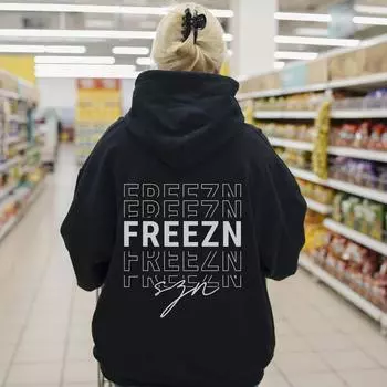 Модная длинная женская толстовка с капюшоном с буквенным принтом, свободная спущенная линия плеча, женские толстовки с капюшоном 2023 года, повседневный женский топ, шикарный, новый S розовый