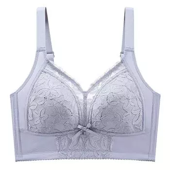 мода Легкие и тонкие бюстгальтеры летние собирают тонкие ультратонкие груди большого размера анти-провисание полная чашка 34/75B фиолетовый