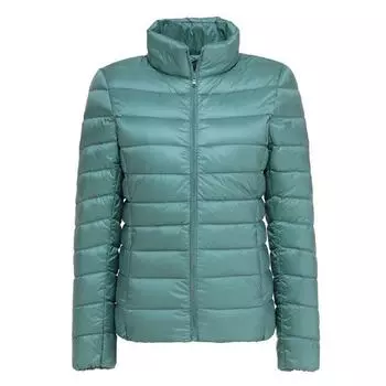 МОДА Легкий и тонкий пуховик женский новый короткий воротник-стойка модная тонкая зимняя куртка большого размера зимняя теплая Одежда S темно-фиолетового