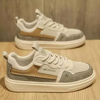 Fashion Lightweight Men Sneakers Genuine Leather Shoes Fashion Breathable Retro Training Shoes Athletics Sport Casual Shoes Student 39