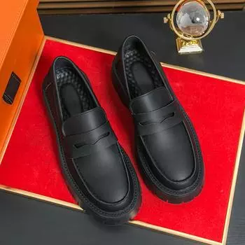 Fashion Loafers Party Casual Leather Shoes Men s Formal Comfortable Luxury Slip-On New Elegant Man Wedding Social Derby Shoes 38