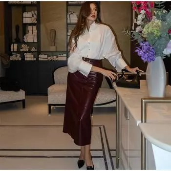 Модные свободные женские рубашки с лацканами, однобортные женские длинные блузки 2025 года, весна-лето, элегантные женские топы для поездок на работу S белый