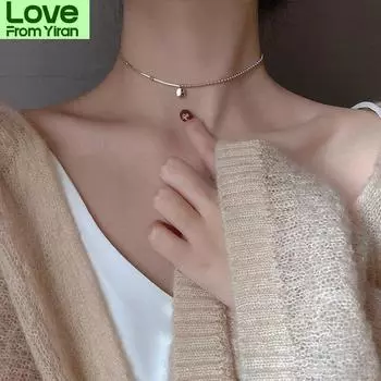 Модное ожерелье с цепочкой из бисера «Удача», цепочка на ключицу, «Счастливая» буква, ожерелье с подвеской для женщин, ювелирные изделия, подарки S-N554 31cm and 5cm розового золота