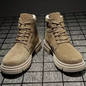 Fashion Luxury Brand Classic Male Motocross Boots Men Leather Fashion Low Top Casual Shoes 2024 New Arrival Warm Winter Boots for Men 38