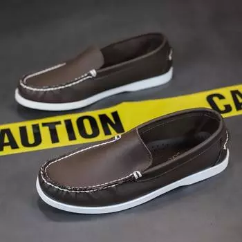 Fashion Luxury Brand Mens Loafers Summer Comfy Slip On Driving Casual Shoes Breathable Outdoor Dress Boat Shoes for Men Formal Mocassin 39 коричневый