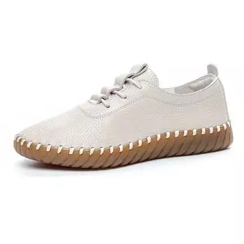 Fashion Luxury First Layer Cowhide Non-slip Women s Shoes Designer Soft Sole Casual Spring Autumn Fashion Retro Lightweight Ladies Shoes 35