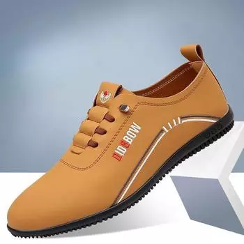 Fashion Luxury Leather Men Flat Shoes Casual 2024 Soft Men Loafers Handmade Moccasins Breathable Slip on Driving Shoes Zapatos Hombre 39 коричневый