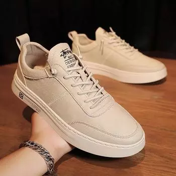 Fashion luxury Men s 2024 new small white shoes trend versatile lightweight soft sole casual shoes men s sports board sports sneakers 39 хаки