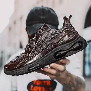 Fashion Luxury New Men s Casual Versatile Soft Sole Elevated Sports Shoes Breathable Anti slip Wear resistant Comfortable Running Shoes 39 чёрный