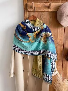 Fashion Luxury Scarf Winter Women Shawls Warm Blanket Wraps Female Foulard Bandana Thick Print Scarves New Neckerchief