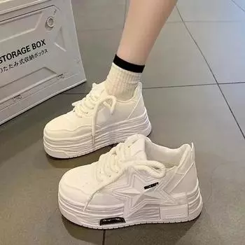 Модные роскошные женские легкие модные универсальные повседневные маленькие белые туфли женские Matsutake толстая подошва спортивная обувь плюс размер 40 35 ярко-розовый