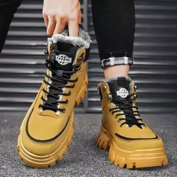 Fashion Male Winter Shoes High Top Warm Cold Proof Men s Snow Boots Outdoor Hiking Cotton Shoe Waterproof Fur Comfortable Offer Fleece 39