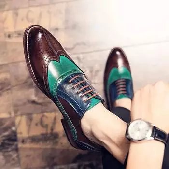 Fashion Man Casual Shoe Brogue Height Increasing Retro Leather Shoes for Men Legitimate Low Price Footwear Offer Designer Summer Sale On 38