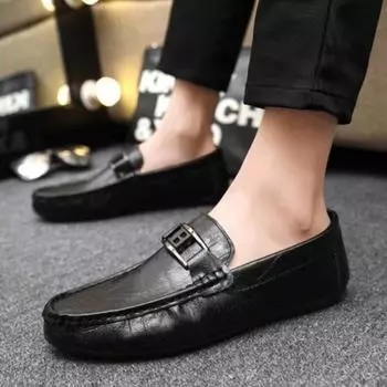 Fashion Man Casual Shoe New In Fashion 2024 Leather Shoes for Men Elegant Luxury Sale Footwear Offer Common Slip-on High Quality Trend 39