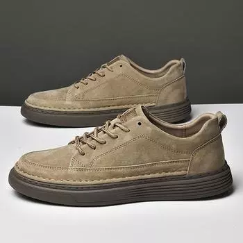 Модные мужские туфли из натуральной кожи с увеличенным голенищем в британском стиле, в корейском стиле, в стиле ретро, с мягкой подошвой, дышащие, большого размера, новые повседневные кожаные туфли 36