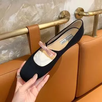 Fashion Mary Jane Shoes Round Toe Women s Shoes Bow PU and Silk Ballet Flats Spring/Autumn Flats Women Shoes Plus Size 33-43 35 красный