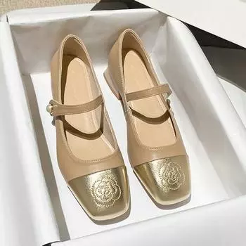 Модные женские туфли Мэри Джейн на каблуке шириной 3 см. Туфли-лодочки с вышитыми цветами и жемчугом. Туфли Мэри Джейн на ремешке с пряжкой. Роскошные кожаные туфли на каблуке. EUR 34 хаки