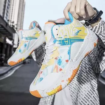 Fashion Men Basketball Shoes Athletic Field Non-slip Training Basketball Boots Priginal Casual Women Breathable Wearable Tennis Sneakers 35