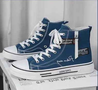 Fashion Men Canvas Shoes Authentic Classic Designer High Top Canvas Vulcanize Shoes Athletic Sneakers Zapatos Casuales 39 белый