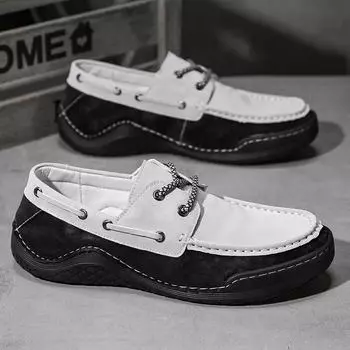 Модные мужские повседневные кожаные туфли с мягкой подошвой, дизайнерские легкие мокасины на шнуровке, люксовые брендовые туфли-лодочки, большие размеры 38-46 38