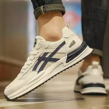 Fashion Men Casual Shoes Lace Up Skateboard Shoes Classics Sneakers Breathable Walking Skateboarding Men Shoes Zapatillas Hombre 39 синий