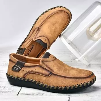 fashion Men Casual Shoes Loafers Sneakers New Men Fashion Leather Comfortable Loafers Casual Shoes Zapatos De Hombre Men Shoe 38 чёрный