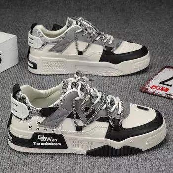 Fashion Men Casual Shoes Spring 2024 New Fashion Versatile Thick Sole Comfortable Board Shoes Outdoor Travel Sports Shoes 39 зелёный