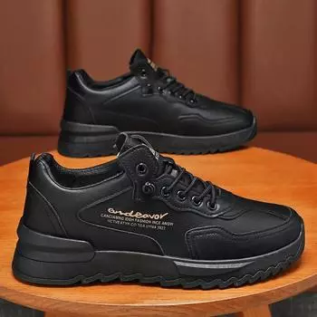 Fashion Men Casual Sneakers 2024 Lace-up Platform Flats Shoes Fashion Comfortable Tennis Shoes Student Small White Shoe Trend Versatile 39 бежевый