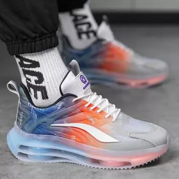 Fashion Men Casual Sneakers Tennis Men s Soft Sole Breathable Sneakers Chunky Luxury Brand Male Sport Sneakers Hot Sapatos Masculinos 36 синий