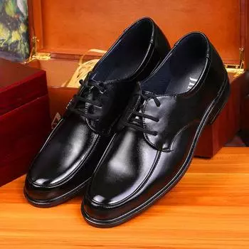 Fashion Men Dress Shoes Formal Business Work Soft Patent Leather Pointed Toe for Man Male Men s Oxford Flats 2024 New 6 чёрный