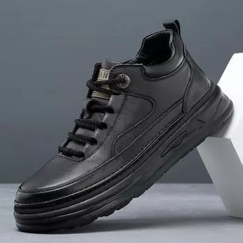 Fashion Men Genuine Leather Boots lace up Winter Warm Fur Plush Fashion snow boots Handmade men Ankle Boots High Top Men Work Shoes 6.5