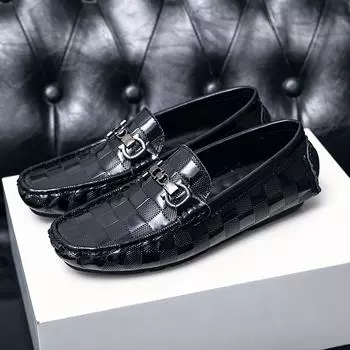 Fashion Men Leather Summer Casual Shoes Male Sneakers Loafer Mens Slip On Black Men S Genuine Leather Loafers Men Driving Shoes 37
