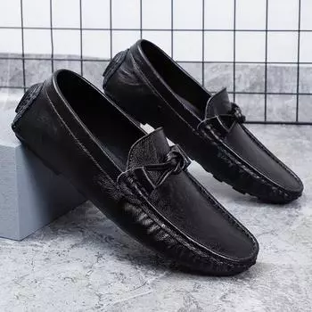 Fashion men loafers Wedding Dress business Shoes Fashion Mens Casual Genuine Leather Fashion Driving Shoes 2024 Mens Loafers 6.5 белый