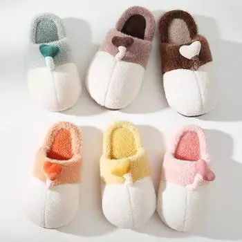 Модные мужские и женские новые осенние и зимние хлопковые тапочки с милым рисунком, теплые, утепленные, для дома и пар 36-37 коричневый