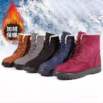 Fashion Men s and women s snow boots, new Martin boots for winter warmth, oversized thick soled shoes 35-44 jean shoes for women 35
