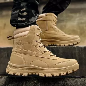 Fashion Men s Ankle Boot Desert Boots Outdoor Boots Suede Ankle Boots Men Casual Hiking Shoe Botines Saoatenis Shoses Maker Temis Basctt 39 чёрный