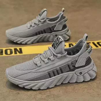 Fashion Men s Autumn Sneakers Casual Sneaker Casual Shoes Shoes for Men Loafers Fabric Soft and Comfortable Skateboard Non-slip Fashion 39 серый