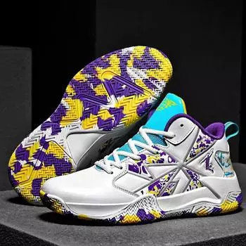 Fashion Men s Basketball Shoes Athletic Training Non-Slip Sports Field Original Male Breathable Sneakers Student Outdoor Basket Shoes 39