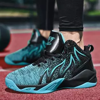 Fashion Men s Basketball Shoes Cushioned Comfortable Sneaker Train Athletes High Quality Sports Shoe Lace Up Light Casual Sneakers 36-48 36 черный белый