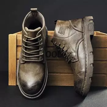 Fashion Men s Boots Black Brown Retro Non Slip Male Shoes In Promotion Hot Selling Y2k Size 45 Sale Fashion Vintage Trendy 2025 Footwear 39