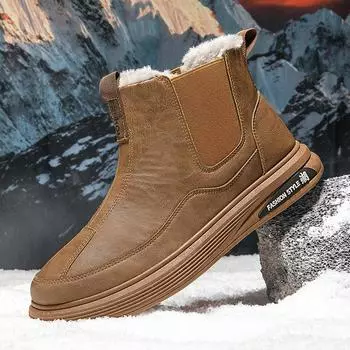Fashion Men s Boots Good Quality High Top Shoes Sneakers For Men Comfortable Winter Hiking Snow Sneakers Boots Winter Walking Boots Men 39 верблюд