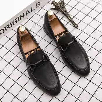 Fashion Men s Business Shoes Fashion Loafers Men Leather 2024 Lightweight Men Casual Summer Shoes Male Comfortable Outdoor Lazy Shoe 37