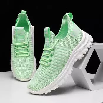 Fashion Men s Casual Shoes 2024 New Mesh Fashion Versatile Sports Shoes Outdoor Walking Training Tennis Breathable Running Shoes 36 белый