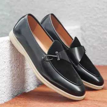 Fashion Men s Casual Shoes Men Buckle Monk Loafers Moccasins Mens Party Wedding Shoe Light Comfortable Driving Flats 38 (US 6)