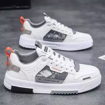 Fashion Men s Casual Sneakers Fashion Versatile Student Skateboard Shoes Comfortable Lightweight Hiking Shoes Men s Platform Shoes 39 синий